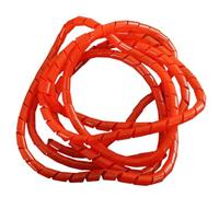 Gaine Spirale Flexible Attache de câble, Tuyau d'enroulement Fil, Bandes d'emballage en Spirale, Organisateur Gaine, Manchon Tube, Harnais(Red Color,8mm,5Meter)