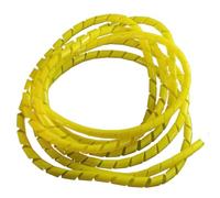 Gaine Spirale Flexible Attache de câble, Tuyau d'enroulement Fil, Bandes d'emballage en Spirale, Organisateur Gaine, Manchon Tube, Harnais(Yellow Color,8mm,10Meter)