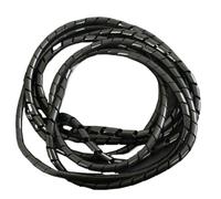 Gaine Spirale Flexible Attache de câble, Tuyau d'enroulement Fil, Bandes d'emballage en Spirale, Organisateur Gaine, Manchon Tube, Harnais(Black Color,12mm,10Meter)