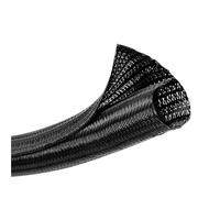 Gaine Spirale Flexible Manchon de câble Extensible tressé en Pet, Flexible, Auto-fermé, 1~20m, 3 50mm, Tuyau enroulé isolé, Fil Fendu(Black,13mm,1 Meter)