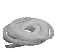 Gaine Spirale Flexible Manchon de câble, Tuyau d'enroulement, Emballage en Spirale, Organisateur Fil Transparent/Noir, Tube Gaine Plastique 4-20MM(White,8mm)