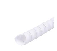 Gaine Spirale Flexible Organisateur de Ligne 1/2/5 mètres 8mm 10mm, Protection Tuyau, câble d'enroulement en Spirale Flexible(White,ID 28mm,1 Meter)