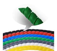 Gaine Spirale Flexible Tube d'enroulement de 1M, 8/10/14/16/20/25mm, Organisateur Fil, Manchon Protection câble, Protecteur d'enveloppe en Spirale(Green,32mm,10M)