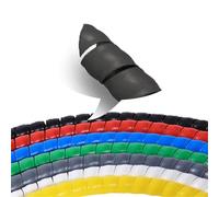 Gaine Spirale Flexible Tube d'enroulement de 1M, 8/10/14/16/20/25mm, Organisateur Fil, Manchon Protection câble, Protecteur d'enveloppe en Spirale(Gray,16mm,1M)