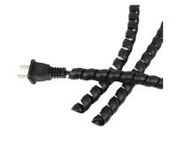 Gaine Spirale Flexible Tube d'enroulement en Spirale Noir/Blanc 8-20mm, 1~10m, Manchon de câble Flexible, Protecteur Fil(Black,10mm,3 Meters)