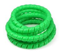 Gaine Spirale Flexible Tube d'enroulement en Spirale Plastique PP de 1 à 10 m diamètre. Tuyau Couverture Manchon d'enveloppe câble Flexible 8/10/12/14 mm(Green,10mm,5 Meters)