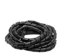 Gaine spiralée pour câbles, Enveloppe de câble en spirale Flexible, 20m, multicolore, 4-30mm, tuyau d'enroulement, organisateur de fil, Tube de gaine(16mm-Black)