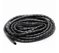 Gaine spiralée pour fils, Manchon de protection en spirale noir blanc 4-30mm, faisceau câbles Circuit, isolation du Tube automobile(Black,12mm (8meter))