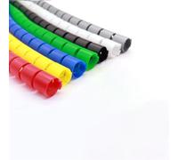 Gaine spiralée pour fils, Manchon de protection for câble spiralé multicolore 1-10 mètres 8-35mm(Yellow 20mm,10 Meters)