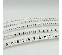 Gaine Thermorétractable en Plastique Marqueur De Câble Étiquette Fil Numéro 0 À 9 1-16mm Blanc PVC Isolation Rétrécissement Rapport 2:1 1000 Pièces (Color : White, Size : 100 Each for 1.5mm 0-9)