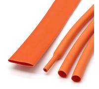 Gaine thermorétractable en polyéthylène de 1 m orange 3:1 recouverte de colle | Tubes ignifuges de diamètre 12,7-50 mm, 600 V, classés -55°C à 125°C, auto-extinguibles (Diamètre:19.1mm)
