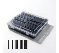 Gaine Thermorétractable Etanche 100 Pcs 4:1, 90mm Longue Gaine Thermo-Rétractable avec Adhésif, Gaine Cable Electrique Noir Isolant Thermique Kit pour Réparation de Fil et Voiture Ø6/8/12/16/20mm