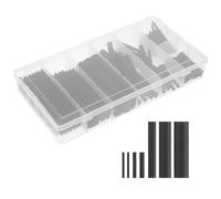 Gaine Thermorétractable Isolante 127 Pièces Noire | Polyoléfine Ignifuge, Résistance Thermique Jusqu’à 125 °c, Tension Supportée 0,6 Kv, Découpe Facile, Usage Automobile
