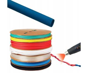 Gaine thermorétractable - Rosfix - Bleu - Ø5 mm - 1 m