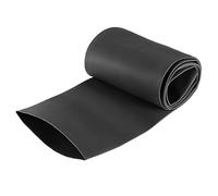 Gaine thermorétractable SOURCING MAP 60mm Diamètre 98mm Largeur Plat 2:1 Rapport Manchon Câble Tube Rétractable 1m Noir