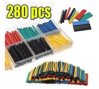 Gaine thermorétractable - Tube boîte 280pcs - Polyoléfine - Diamètres de 1 à 10mm - Ratio 2:1