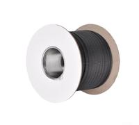 Gaine tressée en nylon PET - 100 m - Noir - Fermeture automatique - Flexible pour voiture et PC - Résistant aux morsures - Ignifuge - V1-2-8 mm de diamètre (3 mm)
