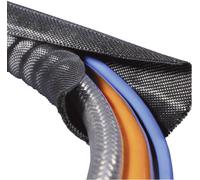 Gaine tressée HellermannTyton Twist-In 29 170-01006 noir polyester 25 à 29 mm Marchandise vendue au mètre