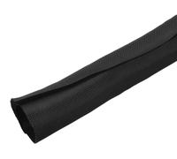 Gaine tressée pour câble, 9 mètres, 32 mm, divisible, noire