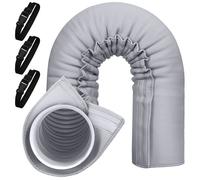 Gaine tuyau clim portable - - Isolation thermique 3 couches, fixation velcro et sangles - pour conduit 12,7/15 cm - Gris