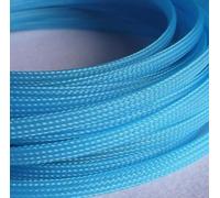 Gaines Extensibles en Pet de 10 m - Protection de câbles tressée Plate et serrée de Type Peau de Serpent for câbles de 1 mm à 18 mm de diamètre(Blue,16mm)