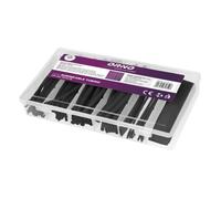 Gaines thermorétractables - ORNO - AE-13141-B - Lot de 100 - Longueur 10 cm - Couleur noir