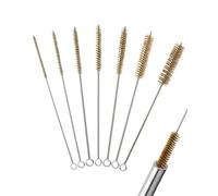 GAJUS 7pcs Brosses Nettoyage pour Tubes en Laiton,6/8/10/12/15/18/20mm Brosse en Laiton avec Manche Long,Cylindrique Nettoyage,Goupillon,brosse metallique pour perceuse,pour Tuyau Cylindre Chaudière