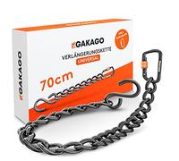Gakago Chaîne d'extension pour Fauteuil Suspendu, balançoire, Sac de Frappe - Chaîne en Acier Extra Forte avec Crochet en S et Mousqueton - Suspension Flexible Aussi pour l'extérieur