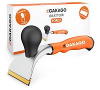 Gakago Grattoir 65 mm - Grattoir Peinture, Racloir Bois et Scraper Multi-Usage - Lame en Carbure de Tungstène Extra Affûtée - Poignée Ergonomique Antidérapante, 200 g - Métal, Béton et Pierre
