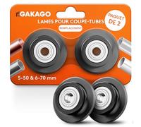 Gakago Lames de rechange pour coupe-tubes 5-50mm et 6-70mm (pack de 2) - Pour tous les métaux courants comme l'acier inoxydable, le cuivre, l'aluminium, l'acier ou le plastique (par ex. PVC & PE)