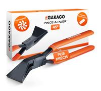 Gakago Pince à Plier 45° - Plieuse Tôle & Zinc avec Mors Larges 60 mm - Pince à Border pour Couvreur & Zingueur - Poignée Antidérapante, Étui Inclus