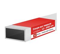 GAL-INDUSTRIAL Profilé Aluminium Tube Carré 20 x 10 x 2 mm - Longueur 20 cm - Rectangulaire Carré sur Mesure