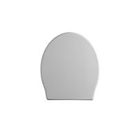 Gala Klea - Abattant WC avec couvercle et siège fixe - Forme ovale - Kit de fixation inclus - Charnières en acier inoxydable - Nettoyage facile - Couleur blanc