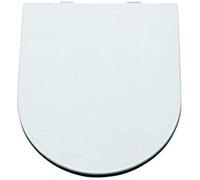 Gala Marina - Abattant WC avec couvercle et siège fixe - Forme ovale - Kit de fixation inclus - Charnières en acier inoxydable - Couleur blanc - Compatible modèles antérieurs à 2007