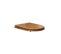 Gala Noble - Abattant de WC en bois, amorti, inclut kit de fixation et charnières en acier inoxydable, coloris noyer, dimensions 38.5 x 5.5 x 55 cm - Modèle G5161185
