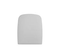 Gala Street Square - Abattant WC avec couvercle et siège amorti - Forme carrée - Fermeture amortie - Kit de fixation inclus - Charnières en acier inoxydable - Nettoyage facile - Couleur blanc