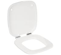 Gala Universal - Abattant WC avec couvercle et siège amorti - Forme ovale - Fermeture douce - Kit de fixation inclus - Charnières en acier inoxydable - Nettoyage facile - Couleur blanc