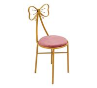 GalaKxay Chaise rembourrée, chaise papillon, chaise de salle à manger | Rose - Fer / Velours - Charge maximale de 100 kg - 78 cm - Chaise rembourrée pour salon/chambre à coucher