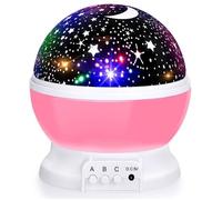 Galaxy Nuit Projecteur pour Enfant, Décoration de Chambre à Coucher à LED, 8 Modes D'allumage-Rose
