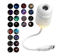 Galaxy Projector Night Light, USB Powered 2-in-1 Lamp With 24 Film Slides | 360° Rotating Starry Sky Projection, Dimmable LED, Galaxy Lamp Projector, Decorative Lighting For Car,Kids Room, Bedroom, Pa