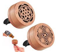 Galenecx 2 Pièces Diffuseur Parfum, Diffuseur de Voiture en Bois | Voiture Aromathérapie Huiles Essentielles-Diffuseurs, pour Voitures, Salles de Bains, Chambre à Coucher
