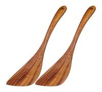 Galenecx 2 Pièces Spatule, 31 x 7 cm Spatules en Bois | Cuillères en Bois pour la Kitchen, Ustensiles de Cuisine Durables, pour Cuisine, Restaurant, Wok, Poêle, Vaisselle