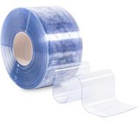 Galeone - Biancheria e Tessuti | Rideau à lamelles au mètre en PVC imperméable, rouleau de rideau à rayures transparent pour porte d'extérieur ou intérieure de 20 cm de largeur