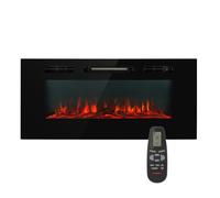 Klarstein Galeras 1800W 102cm Cheminée électrique murale Noir