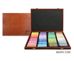 Galerie Artistes Pastels À L'huile Souples Mopv-72W, Lot De 72 Pièces Dans Un Coffret En Bois - Mungyo