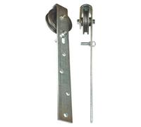 Galet de porte coulissante avec étrier 120mm STA galv. 100kg 11/13mm