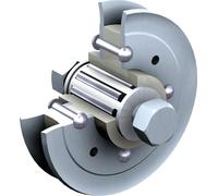 Galet diamètre 82 mm flasques acier MANTION 1002A
