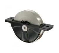 Galet encastré ou semi-encastré pour rail de portail U/oméga - Ø80 mm - noir TIRARD