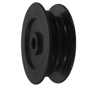 Galet Guide-tuyau Hydraulique Noir Double Gorge pour Chariot Élévateur | Roulements de Précision, Plastique Renforcé, Suivi Stable et Résistance Réduite, Adapté aux Câbles Métalliques et Garages