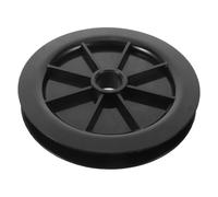 Galet Guide-tuyau Hydraulique Noir, pour Chariot Élévateur Plastique 5-10t | Poulie Simple Gorge, Orifice 1,06 Pouce, Montage Facile, Réduit les Risques de Fuite du Flexible